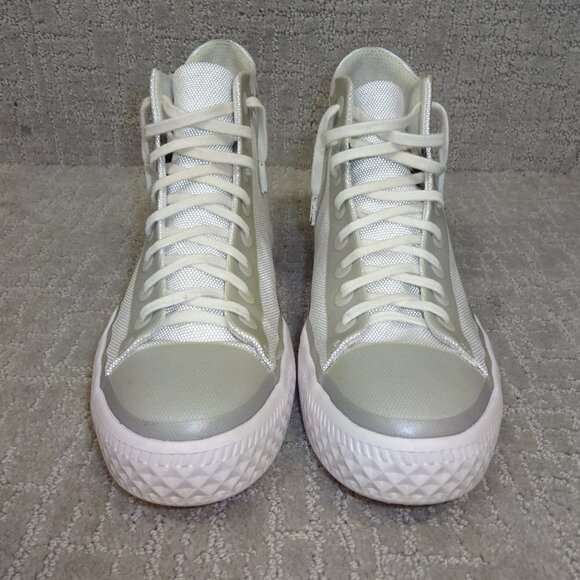 Converse Shoes - Converse All Star Modern Hi White Grey Stars Textile Size Men's 8 Womens 9.5